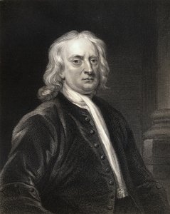 肖像画のギャラリーからのアイザックニュートン（1642-1727）、1833年に公開 作： English School