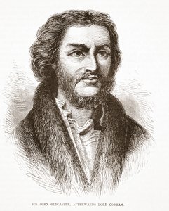 ジョン・オールドキャッスル卿、その後コブハム卿、ジェームズ・エイトケン・ワイリー（1808-1890）による「プロテスタンティズムの歴史」からの挿絵。 1878