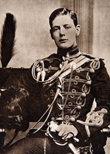ウィンストンチャーチル卿、1895年の第4騎兵の補佐官（グラビア） 作： English School