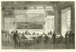 1871年1月のフランス戦争評議会の座り 作： English School