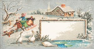 冬のそり、クリスマスカード 作： English School