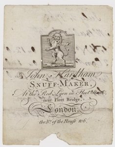 Snuff Maker、John Hardham、トレードカード 作： English School