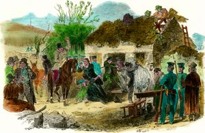1848年のアイルランドの社会状況 農民の追放（1848年12月16日のlondon newsのイラスト 作： English School