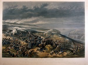 1855年11月5日、クリミア戦争、1855年のInkermanの戦いでの兵士 作： English School