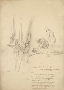 ワーテルローの兵士たち」（鉛筆・紙 作： English School