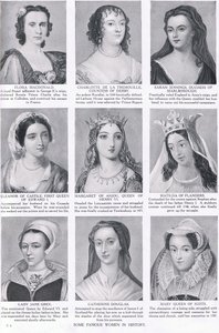 歴史上のいくつかの有名な女性、ハチソン国の歴史、1910年頃のイラスト 作： English School