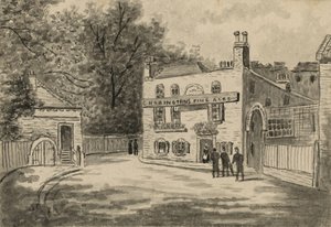 Spaniards Inn、ハムステッド、ロンドン（紙にトイレ） 作： English School