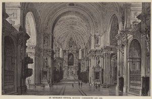 ミュンヘンの聖ミヒャエル教会は1538年に設立された（彫刻）。 作： English School