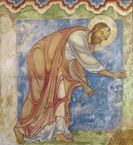 聖パウロと毒蛇、聖アンセルム礼拝堂、1180年頃（壁画） 作： English School
