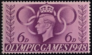 1948年のロンドンオリンピックを記念した切手 作： English School
