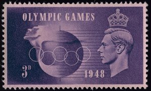 1948年のロンドンオリンピックを記念した切手 作： English School