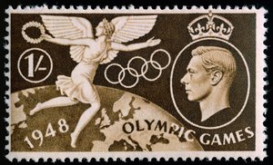 1948年のロンドンオリンピックを記念した切手 作： English School
