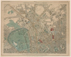 ロンドンとその郊外のスタンフォード図書館地図