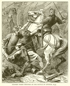 スティーブンはリンカーンの戦いで囚人を捕らえました、1139 作： English School