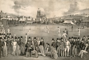 サセックスクリケットクラブvsケント、1849年、ブライトン 作： English School