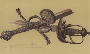 オリバー・クロムウェルとジョン・ハムデンの剣（クロモリソ） 作： English School