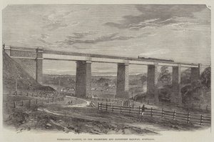 オーストラリア、メルボルン・サンドハースト鉄道のタラデール高架橋（彫刻作品 作： English School