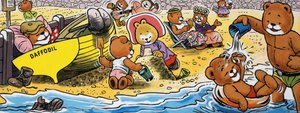ビーチでのテディベア