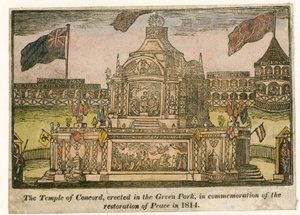 1814年の平和のために建立されたコンコード神殿 作： English School