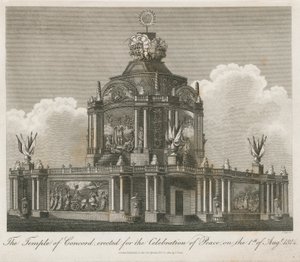 1814年の平和のために建立されたコンコード神殿 作： English School