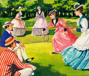 テニスは常に女性の間で人気がありました 作： English School