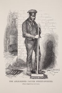 Able-Bodied Pauper Street-Sweeper、リチャードビアードのダゲレオタイプ、ロンドンレイバーのイラスト、ロンドンパアーのヘンリーメイヒューのイラスト1862 作： English School