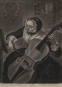 老いたトリフラー、1750年頃（メゾチント） 作： English School