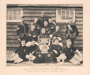 陸軍協会フットボールカップ-1889年5月18日、イラスト入りのスポーツとドラマティックニュースの優勝チーム 作： English School