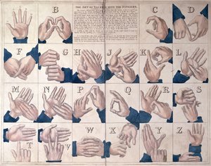 指で話す芸術、手話のアルファベット 作： English School