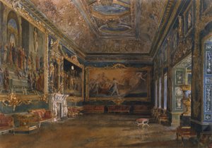 ノーサンバーランド・ハウスのボールルーム、1870年頃（水彩画 作： English School