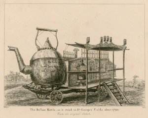 1790年頃、ロンドンのセントジョージズフィールズにあったバルーンケトル 作： English School