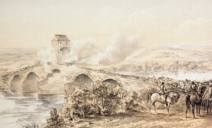 1679年6月22日、「ハウィーの第2版によるとスコッツワーシーズ」（1781年）、ジョンハウィー（1735-93）による1879年発行のボスウェル橋の戦い 作： English School