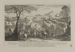 スコットランドのインバネス近くのカロデンの戦い、ボウルズアンドカーバー刊、1746年 作： English School