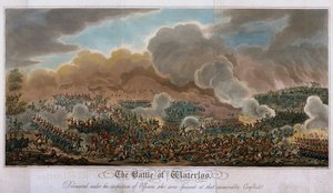 ウォータールーの戦い、1815年、1817年（アクアチント） 作： English School