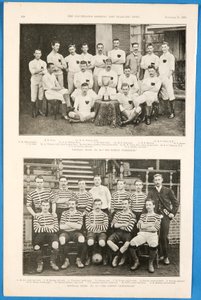 ボンベイジムカーナとロンドンカレドニアン、フットボールチームは、1891年11月21日のイラスト入りスポーツとドラマティックニュースで特集されました