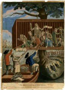 悲惨なボストン人、1774 作： English School