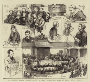 ブライトン鉄道の悲劇、パーシー・レフロイ・メイプルトン裁判中の法廷での覚書 作： English School