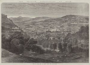 The British Association at Bath, View of the City of Bath, from the South-East (carving) 作： English School