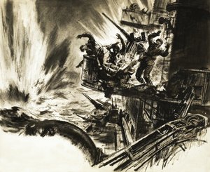 イギリス海軍、ドイツ艦隊の誇りを攻撃 作： English School