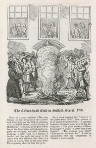 サフォークストリートのカーフスヘッドクラブ、1734 作： English School