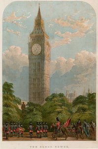 時計塔、ウェストミンスター、ロンドン 作： English School