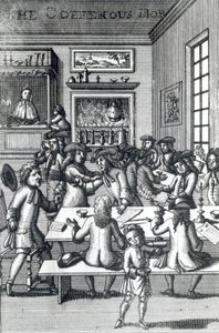 Vulgus Britannicus、1710年から撮影したEdward Ward作のCoffeehouse Mob 作： English School