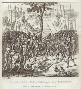 ブルターニュのプロエルメル近くの30人のイギリス人と30人のフランス人の戦い 作： English School