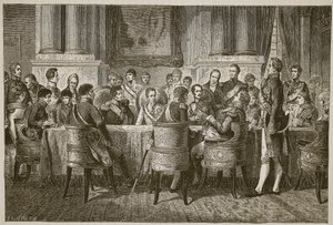 ウィーン議会、キャッセルズイラストレイテッドイングランドオブイングランドのイラスト（セピア写真） 作： English School