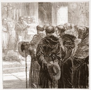 1524年、チューリッヒでの修道士のアウグスティヌス秩序を解散する評議員、ジェームズエイトケンワイリー（1808-1890）によるプロテスタンティズムの歴史の図解。 1878 作： English School