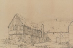 メイドストーン近くのイースト・ファーリーにあるコート・ロッジ、1874年頃（鉛筆）