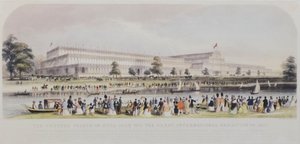 1851年の万国博覧会におけるハイドパークの水晶宮（プリント） 作： English School