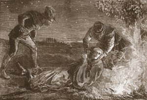 ツウィングルの死、James Aitken Wylie (1808-1890) による「The History of Protestantism」のイラスト、パブ。 1878年（彫刻） 作： English School