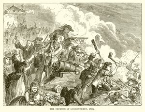 ロンドンデリーの防衛、1689 作： English School