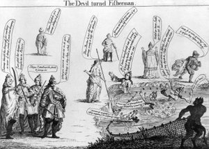 悪魔はフィッシャーマンに転向した、1757年頃 作： English School